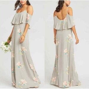 NWOT Show Me Your Mumu Dress‎ M Caitlin Ruffle Maxi Cottage Floral Bridesmaid